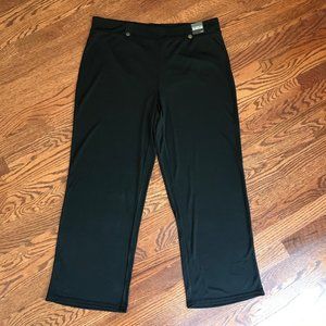 AVENUE Pull on Pant Matte Jersey Women NWT Sz 14/16 Petit Color Black